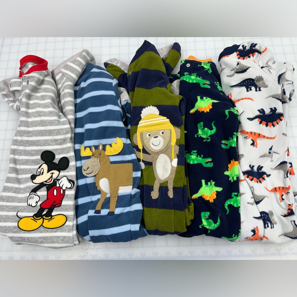 5 pairs of 3T Kids' Footie Pajamas